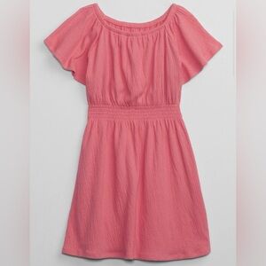 GAP Smocked Flutter‎ Dress in Apple Blossom Pink